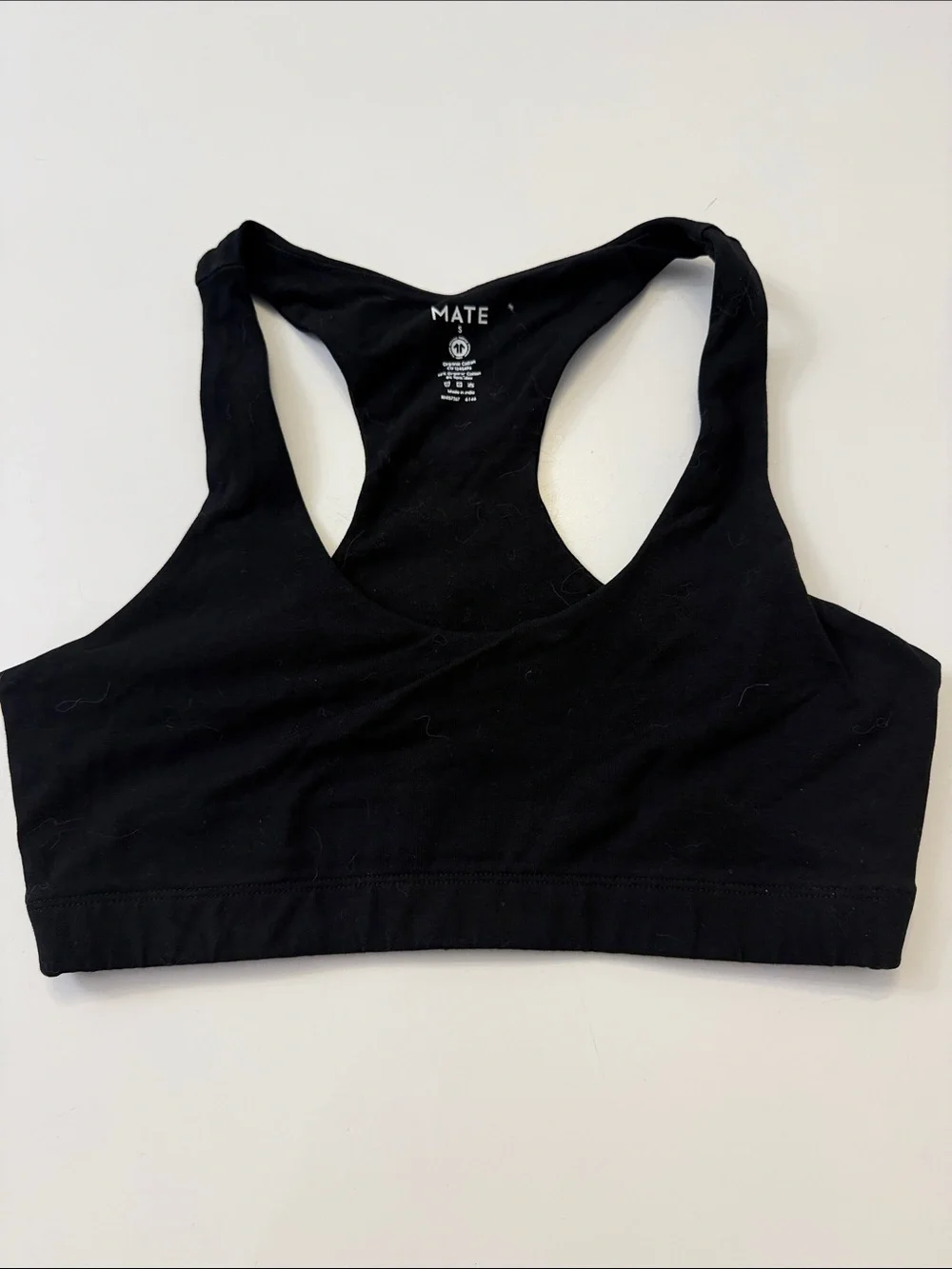 Black Racerback Sports Bra Mate the Label